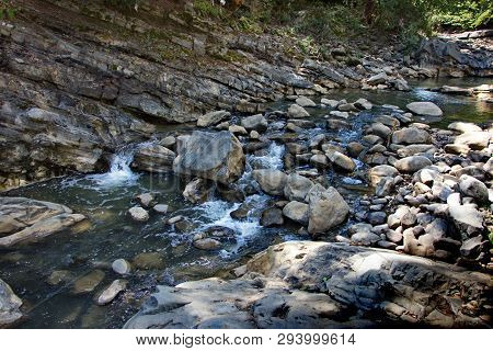 In The Mountains Of Talysh Is A Summer Day. At The Banks Of The Vilas River
