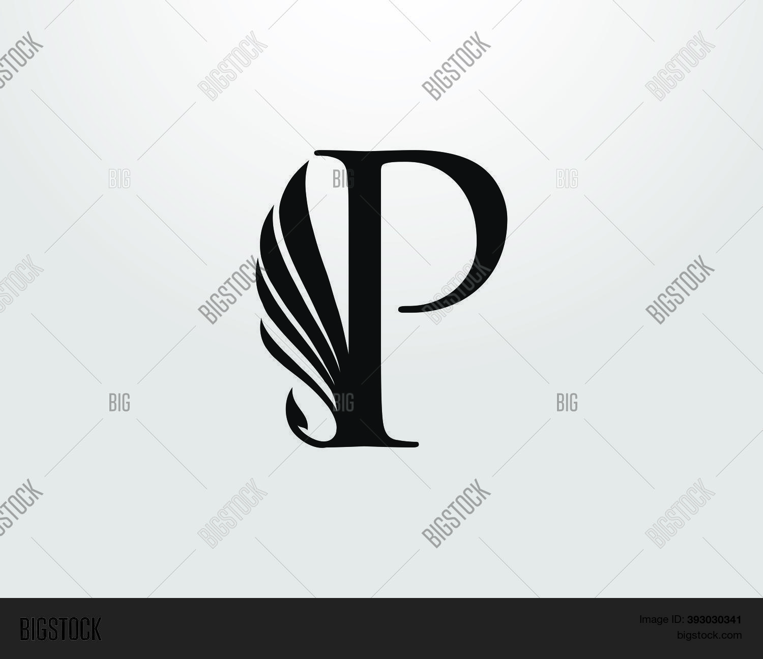 Initial P Classic Vector & Photo (Free Trial) | Bigstock
