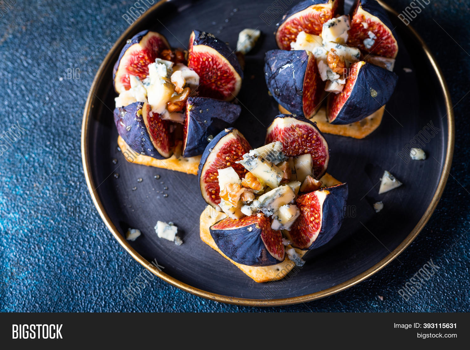 Appetizer Figs Blue Image & Photo (Free Trial) Bigstock