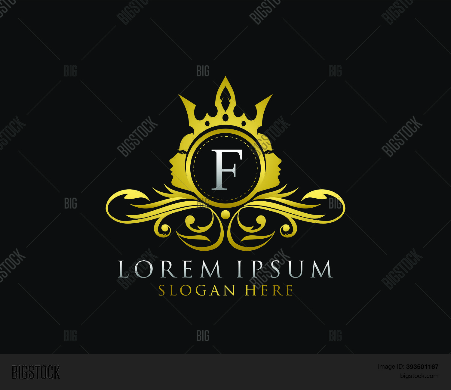 Royal Beauty Logo F Vector & Photo (Free Trial) | Bigstock