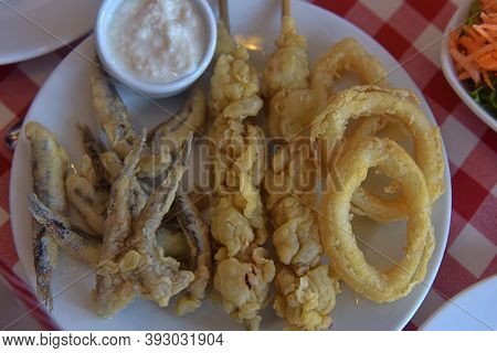 Fried Fish And Squid Rings