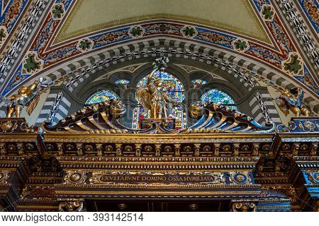 Florence, Italy - February 13, 2019: Basilica Of Santa Maria Novella, Detail Of The Great Closet Of 