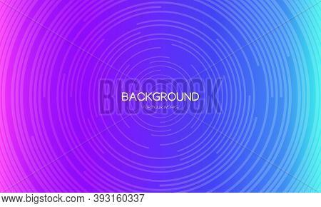 Gradient Pink, Blue Abstract Background Image With Spiral Circle Lines.
