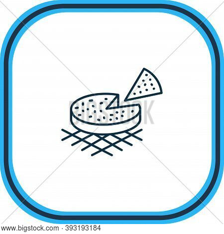 Vector Illustration Of Finnish Squeaky Cheese Icon Line. Beautiful World Cuisine Element Also Can Be