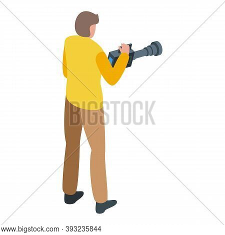Cinema Cinematographer Icon. Isometric Of Cinema Cinematographer Vector Icon For Web Design Isolated