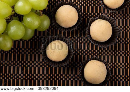 Chocolate Truffle White  With Green Grape Filling