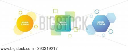 Set Of Trendy Colorful And Glowy Fluid Shapes. Vector Geometric Template Liquid Form Elements In Dif