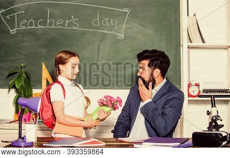 Take This. Flower Present For Best Teacher. Back To School. Happy Teachers Day. Teachers Day. Dauggh