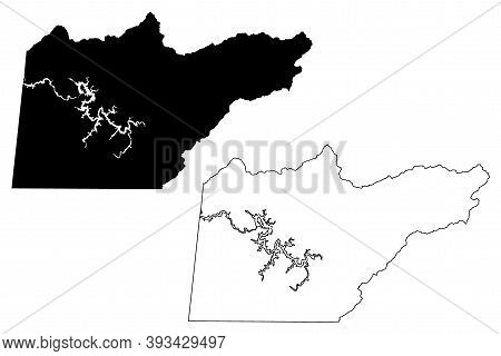 Cherokee County, North Carolina State (u.s. County, United States Of America, Usa, U.s., Us) Map Vec