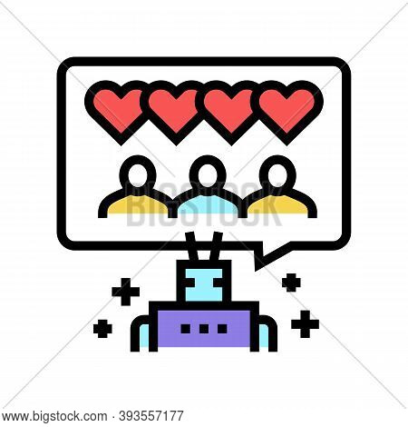Robotic Winding Up Likes Color Icon Vector. Robotic Winding Up Likes Sign. Isolated Symbol Illustrat