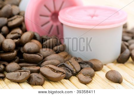 Kapsler og kaffebønner