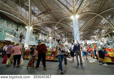 Bucharest, Romania - August 11, 2020: The New Agri-food Market Piața Sudului During The Presentation