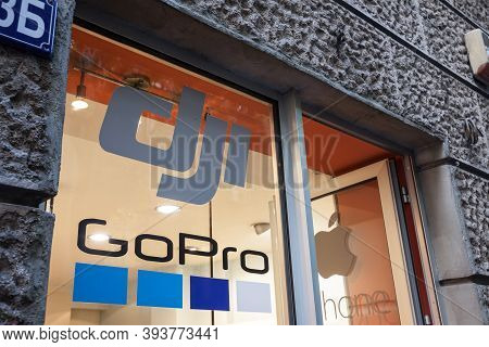 Belgrade, Serbia - July 10, 2018: Asian Family, A Father And His Son, Boy, In A Stroller, Walking We