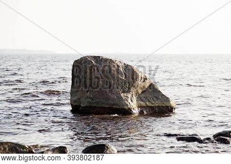 A Small Cliff In The Sea By Nature Reserve
