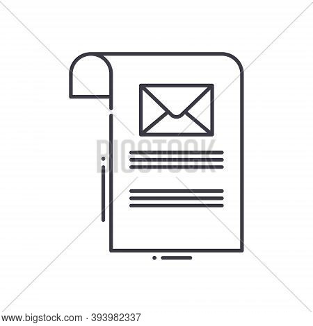 Advertising Message Icon, Linear Isolated Illustration, Thin Line Vector, Web Design Sign, Outline C