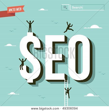 Seo Business Group Illustration