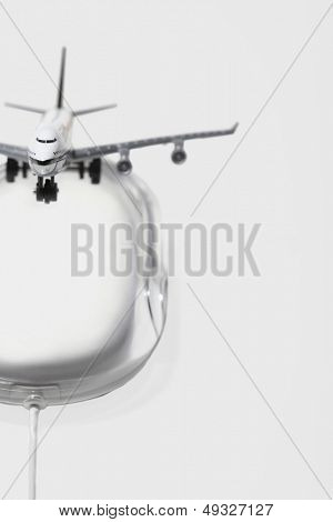Jumbo jet en compuesto digital de ratón de ordenador