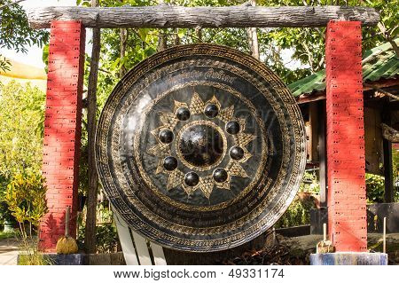 Big Gong In Wat Mokkanlan , Chomthong Chiangmai Thailand