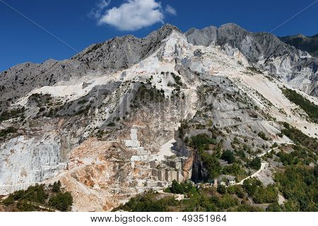 Carrara Mountain And Marble Stone Pit, Tuscany, Italy