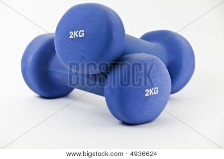 Pair Of Blue Barbells