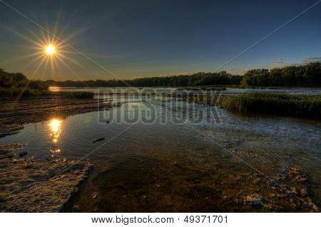 River Rapids Sunset