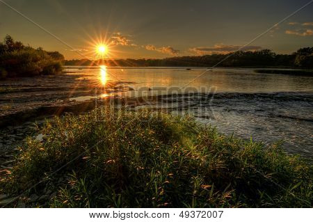 River Rapids Sunset