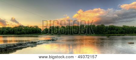 River Rapids Sunset