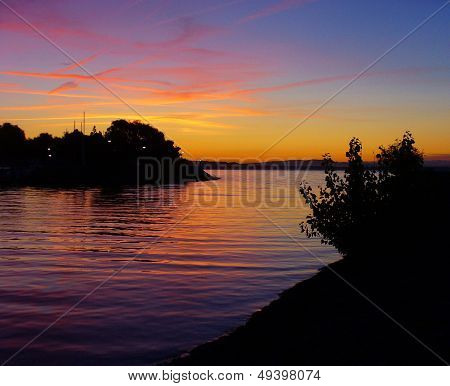 Sunrise over Lake Neuchatel