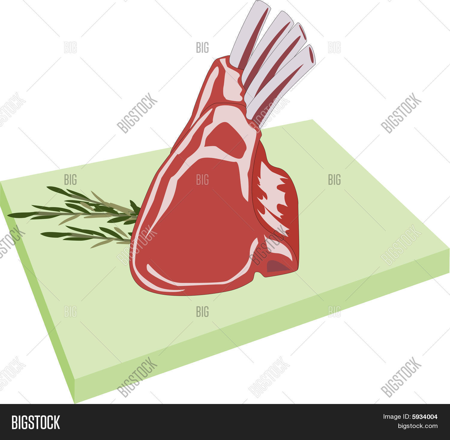 Raw Rack Lamb Vector & Photo (Free Trial) Bigstock