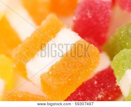 Many different fruit paste candies