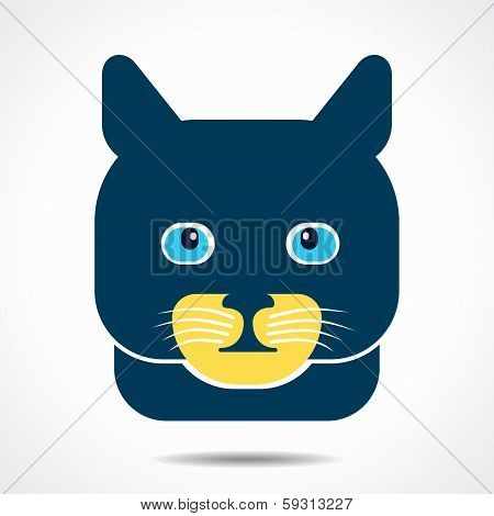 cat creative face stock vector