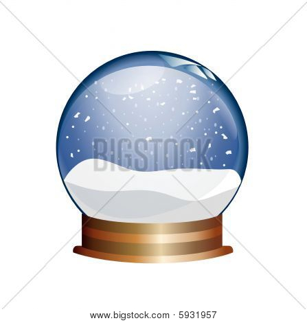 白い背景の上の snowglobe