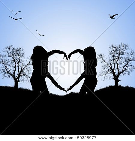 heart made of human arms
