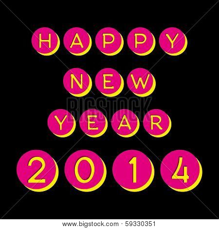 creative happy new year 2014 vector