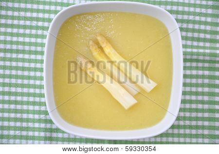 A beautiful light, creamy asparagus soup,.
