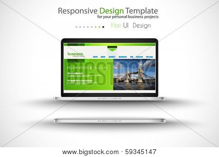 Modern devices mockups fpr your business projects. webtemplates included.