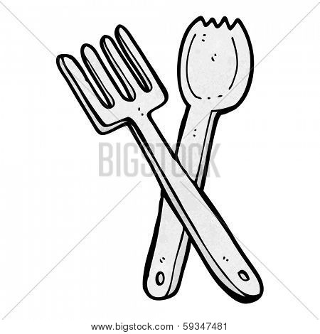 cartoon cutlery