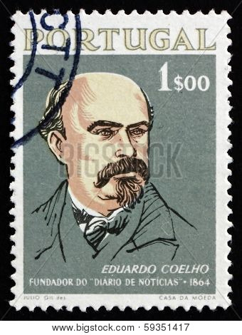 Postage Stamp Portugal 1964 Eduardo Coelho, Journalist