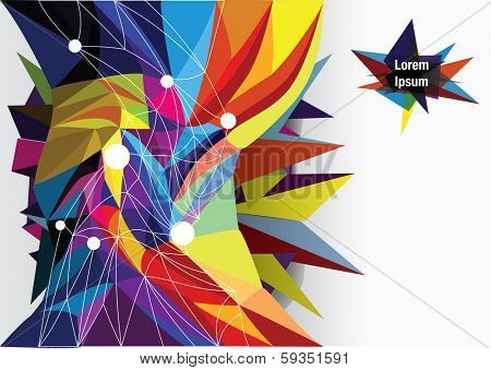 low-polly creative  abstract background vector illustration