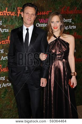 LOS ANGELES - OCT 17:  Tony Goldwyn & Liz Goldwyn arrives to the Wallis Annenberg Center for the Performing Arts Gala  on October 17, 2013 in Beverly Hills, CA                