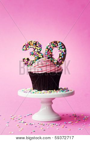 30th birthday cupcake