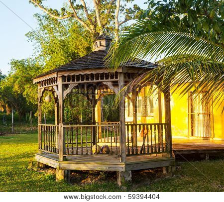 summerhouse in garden