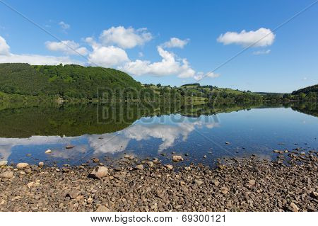 Ullswater by Pooley Bridge Lake District Cumbria England UK blue sky on beautiful summer day