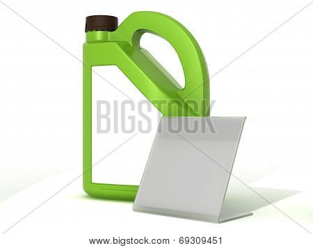 Gasoline jerrican on a white background