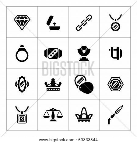Set Icons Of Jewelry