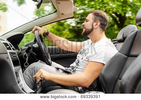 Man Driving Car