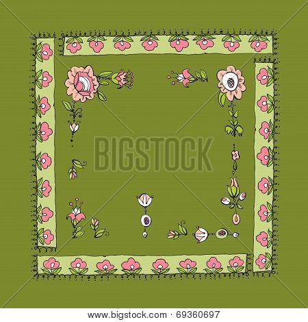 Retro floral background