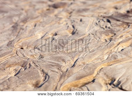 Sand Surface With The Relief Formed By Water Currents
