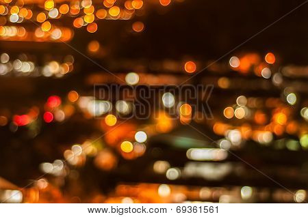 Blur image, circle shape bokeh of light