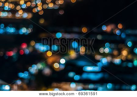 Blur image, circle shape bokeh of light